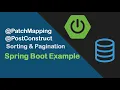 Generic PatchMapping Sorting and Pagination Spring Boot Example