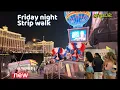 Las Vegas Strip walk including the Blvd and IN n Out largest location