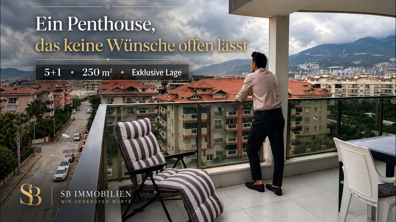 Citizenship-Ready 5+1 Penthouse in Oba with Turkish citizenship eligibility