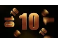10 Seconds Timer 3D Countdown - Fast Golden Numbers Dynamic Intro FX