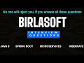 Real BIRLASOFT interview questions Interview Experience
