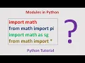 Python Modules Demonstrations in Step by Step Explanations GE8151-PSPP Tamil 30