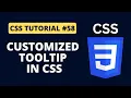 CSS Tutorial - Customized Tooltip Text in CSS Programming For Beginners