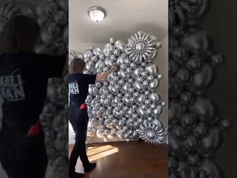 Silver Wall #balloons #party