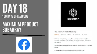 META INTERVIEW QUESTION Maximum Product Subarray LeetCode problem 152