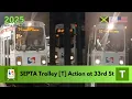 SEPTA Trolley T Action at 33rd Street Station 2025