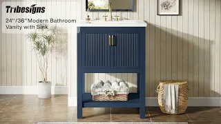 Sleek Modern 24-Inch Bathroom Vanity - ZF0007-YN