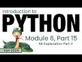 Python Fall 2024 Module 6-15 A6 Explanation 3 of 4