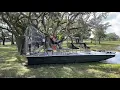 Test run with the newly completed airboat