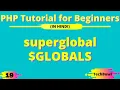 superglobal GLOBALS Variable in PHP PHP Tutorial for Beginners in Hindi