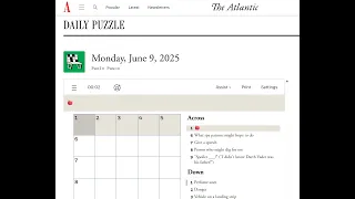The Atlantic Crossword 2025
