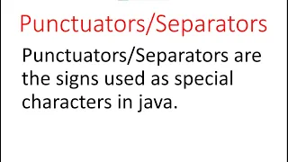 What are Punctuators Separators In Java Punctuators Separators Technical Study Place