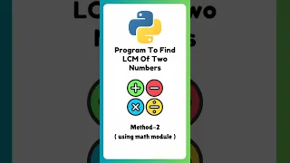Python Program To Find LCM Of Two Numbers Python For Beginners