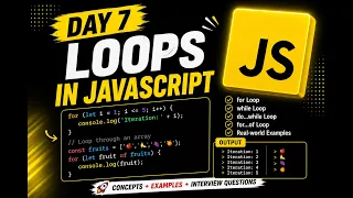 JavaScript Loops in One for Loop while Loop do while for of Day 7 JavaScript