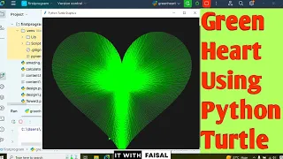 Green Heart Shape Pattern Using Python Turtle Graphics Design Easy Python Drawing Art For Beginners