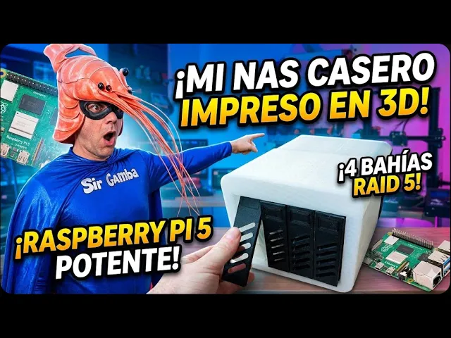 4 bahías, RAID 5 y completamente impreso en 3D - Mi NAS con Raspberry Pi 5