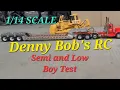 RC Tamiya Semi Day Cab RC4WD Lowboy with JMI Gooseneck and Loading DXR2 Dozer