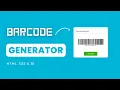 Barcode Generator using HTML CSS Js