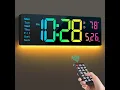 6658R RGB Large Digital Wall Clock with Remote Control Wall Clock Digital Wall Clock RGB light