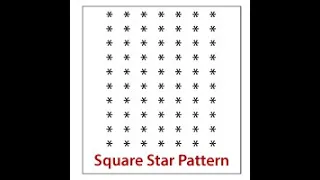 Java program to print star Pattern Square star pattern Java programe