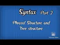 Syntax part 2 Phrasal Structure and Tree structure