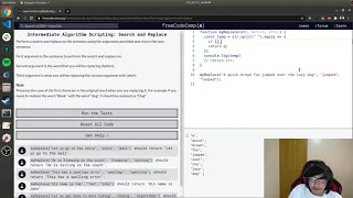 Search and Replace Intermediate Algorithm Scripting Free Code Camp