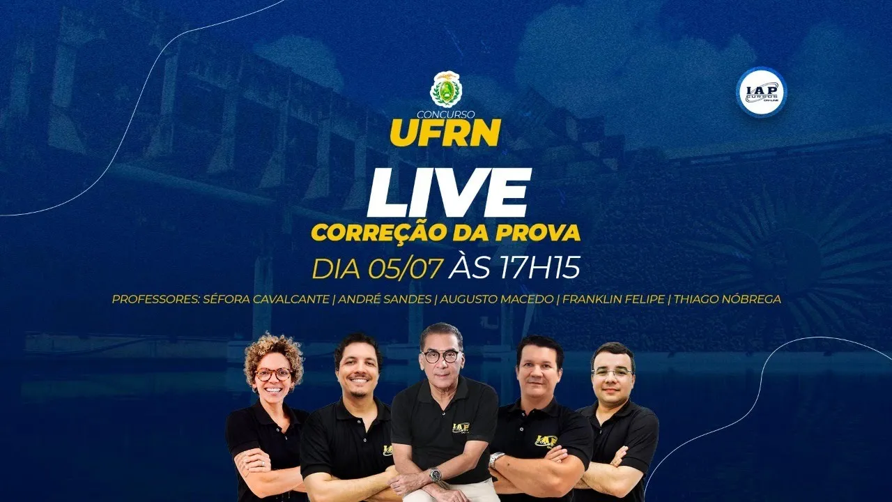 LIVE: CORREÇÃO DA PROVA DO CONCURSO DA UFRN 2021
