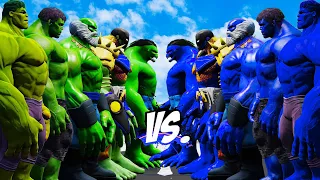 GREEN HULK VS BLUE HULK