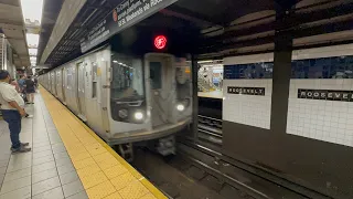 IND Subway R160A Alstom ride on the F Train