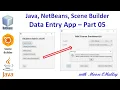 Java NetBeans SceneBuilder - Data Entry App