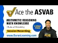 ASVAB Arithmetic Reasoning and Math Knowledge - Rules of Divisibility 2-Hr Live Session Recording