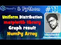 How to use uniform distribution and show graph result using pyplot Python NumPy Array Hindi