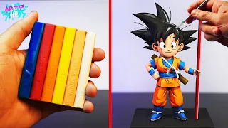 Cómo hacer a GOKU MINI con PLASTILINA ESCOLAR 😱 (NO ES UN DIBUJO ) | Dragon ball DAIMA