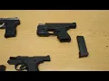 Tabletop Ruger LCP MAX vs Glock 42 vs S W Bodyguard 2 0