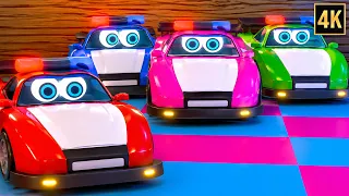 Five Little Police Cars - Educational Kids Song to Learn Numbers, Colors and Safety