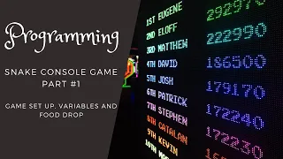 Visual Basic Programming Creating Snake Console Game - Part 1