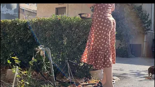 simple village day cooking pinto beans and gardening in nature