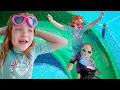 Adley Niko KiDS VACATiON Water Slides and Swimming all day Playing in the new Disney Kid Club