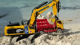 LOADING pasir putih glowing, dam canter hdx, rc exsavator 