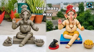 🪷Easy Ganpati murti Colouring process (Part-2) #ganeshchaturthispecial 
