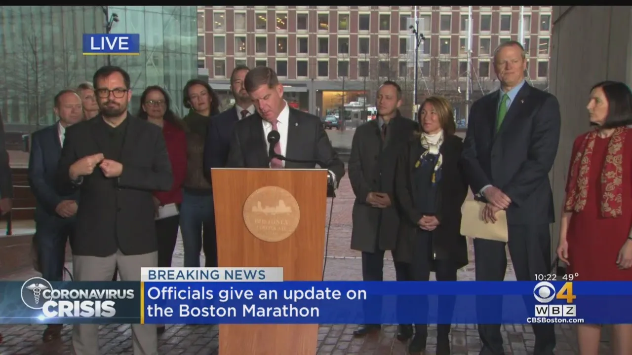 Mayor Marty Walsh Announced Postponement Of Boston Marathon