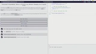 Functional Programming Return a Sorted Array Without Changing the Original Array