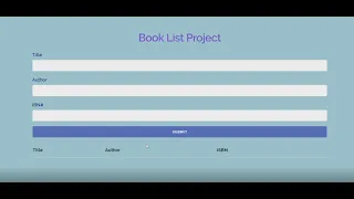 Book List Project with source code