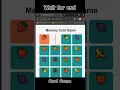 Building a Memory Card Game with HTML CSS JavaScript