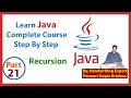 Learn Java Complete Course Step By Step Recursion By Ponnuri Gopie Krishna Part - 21