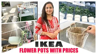 Flower Pots Starting 99 - Hanging Pots IKEA Garden Section Tour Zindagi Unlimited Telugu Vlogs