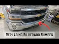 2016-2018 Chevy Silverado Front Bumper Face Bar Facia Replacement