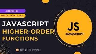 Higher-Order Functions in JavaScript Full Stack Web Development Web Development Tutorial