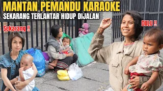 mantan p3m4 ndu k4ra0 ke ini kini hidup terlantar di jalan bersama anaknya yang masih b4l ta 