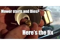 How to fix Briggs and Stratton lawn mower engine that starts and dies